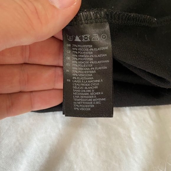 H&M Women's Black Long Sleeve Straight Sheath Mini Pullover Dress Size Medium - Picture 6 of 16